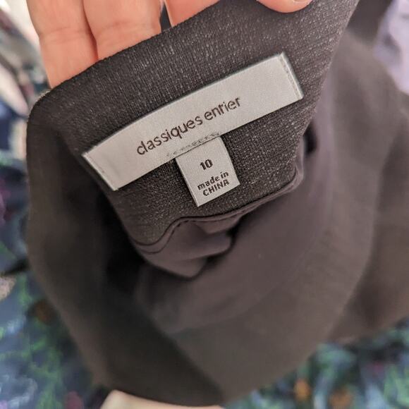 Women's Classiques Entier Black Ruffled Skirt Size 10 Business Professional - Picture 7 of 8